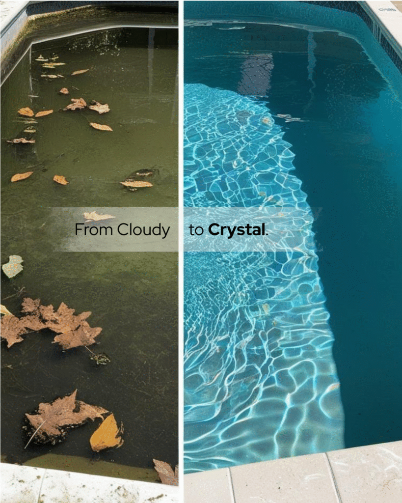 how to clean a cloudy pool